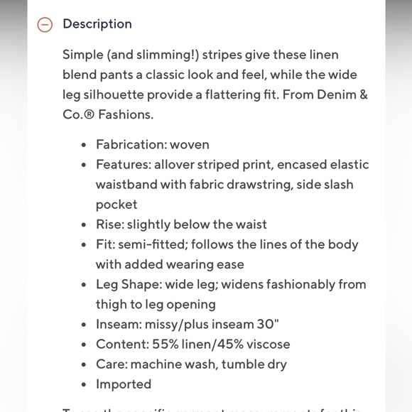 Naturals denim&co linen blend striped pants - Picture 13 of 13